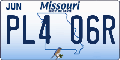 MO license plate PL4O6R