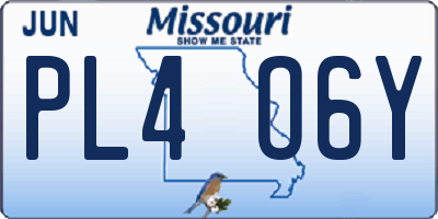 MO license plate PL4O6Y