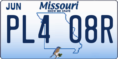 MO license plate PL4O8R