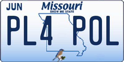 MO license plate PL4P0L