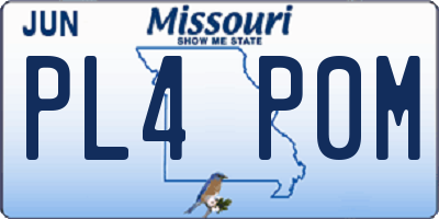 MO license plate PL4P0M