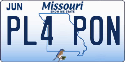 MO license plate PL4P0N
