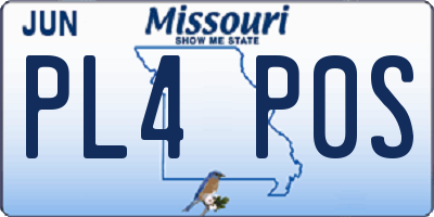 MO license plate PL4P0S