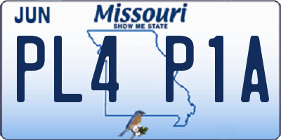 MO license plate PL4P1A