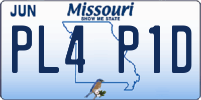 MO license plate PL4P1D