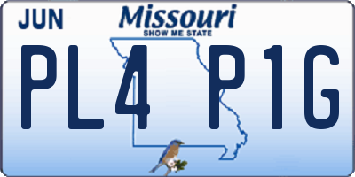 MO license plate PL4P1G