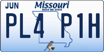 MO license plate PL4P1H