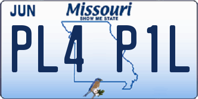 MO license plate PL4P1L