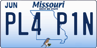 MO license plate PL4P1N