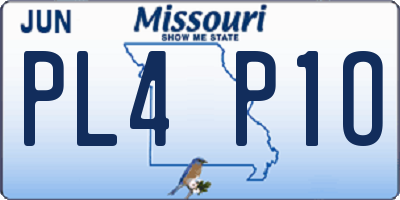 MO license plate PL4P1O
