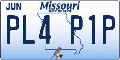 MO license plate PL4P1P