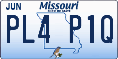 MO license plate PL4P1Q