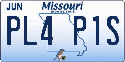 MO license plate PL4P1S