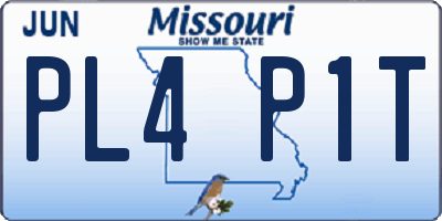 MO license plate PL4P1T