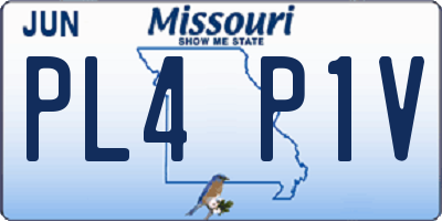 MO license plate PL4P1V