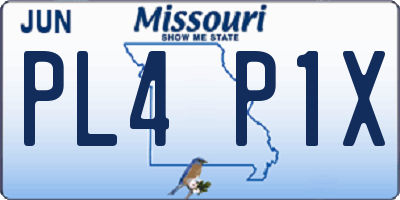MO license plate PL4P1X