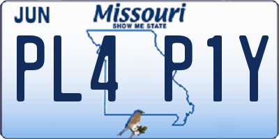 MO license plate PL4P1Y