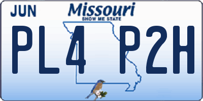 MO license plate PL4P2H