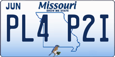 MO license plate PL4P2I