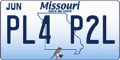 MO license plate PL4P2L