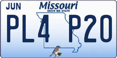 MO license plate PL4P2O