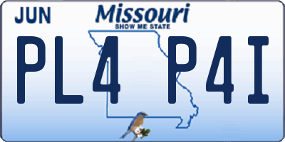 MO license plate PL4P4I