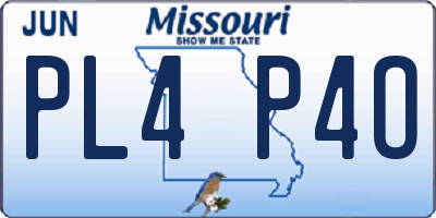 MO license plate PL4P4O