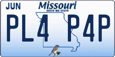 MO license plate PL4P4P