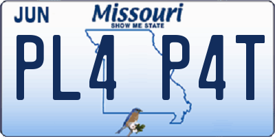 MO license plate PL4P4T