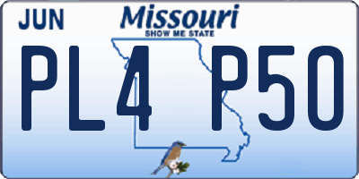 MO license plate PL4P5O