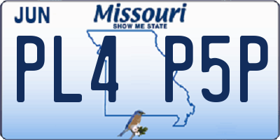 MO license plate PL4P5P