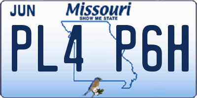 MO license plate PL4P6H