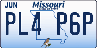 MO license plate PL4P6P