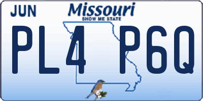 MO license plate PL4P6Q