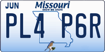 MO license plate PL4P6R