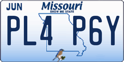 MO license plate PL4P6Y