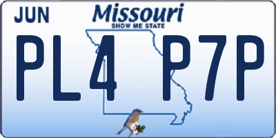 MO license plate PL4P7P