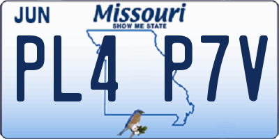 MO license plate PL4P7V