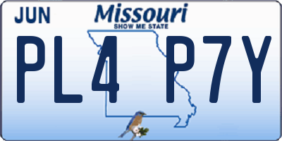 MO license plate PL4P7Y