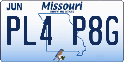 MO license plate PL4P8G