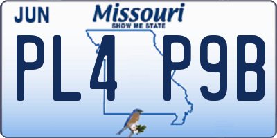MO license plate PL4P9B