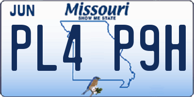 MO license plate PL4P9H