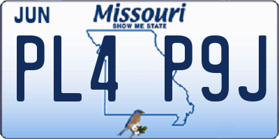 MO license plate PL4P9J