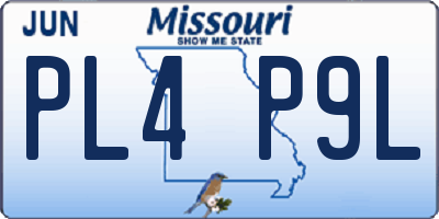 MO license plate PL4P9L