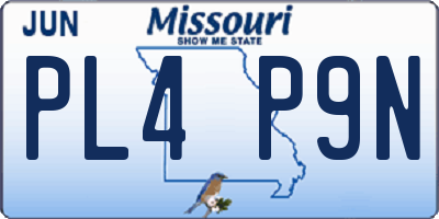MO license plate PL4P9N