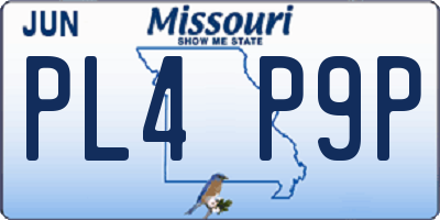 MO license plate PL4P9P