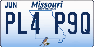 MO license plate PL4P9Q