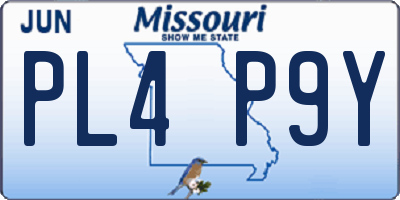 MO license plate PL4P9Y