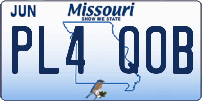 MO license plate PL4Q0B