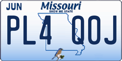 MO license plate PL4Q0J